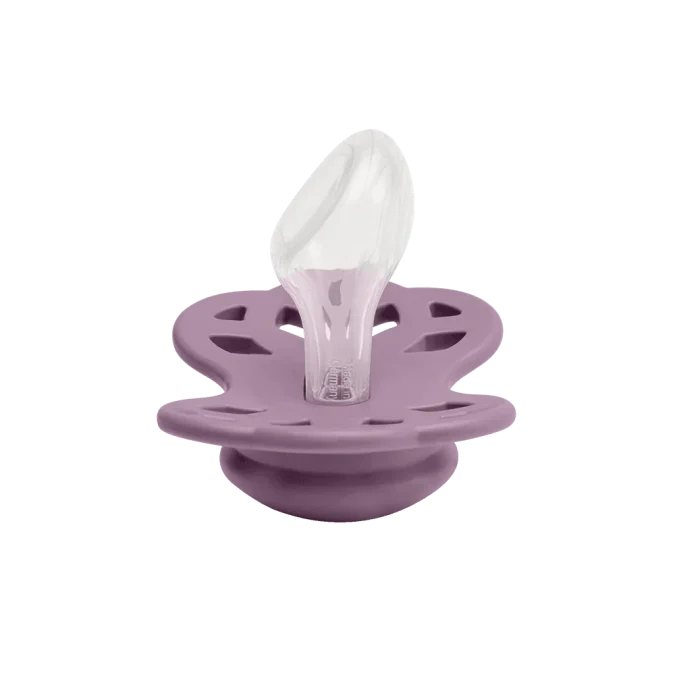 BIBS | Infinity Pacifier (Duo Pack) - Fossil Grey/Mauve, Size 1 - Image 2