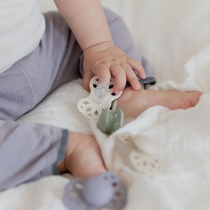 BIBS | Infinity Pacifier (Duo Pack) - Ivory/Sage, Size 2 - Image 4