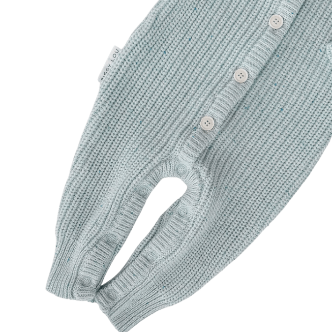 Ziggy Lou | Classic Knit Romper, Aero Fleck - Image 4