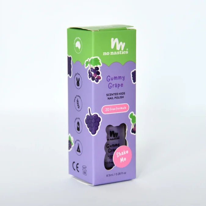 No Nasties | Kids Scented Nail Polish, Gummy Grape - Image 4
