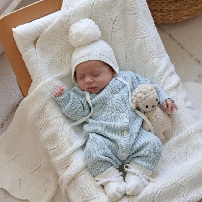 Ziggy Lou | Classic Knit Romper, Aero Fleck - Image 2