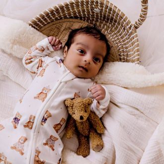 Confetti Kidz | Bamboo Zipsuit, Mr Ted