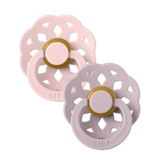 BIBS | Boheme Pacifier (Duo Pack) - Blossom/Dusky Lilac, Size 1