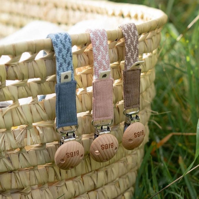 BIBS | Pacifier Clip, Blush & Ivory - Image 2