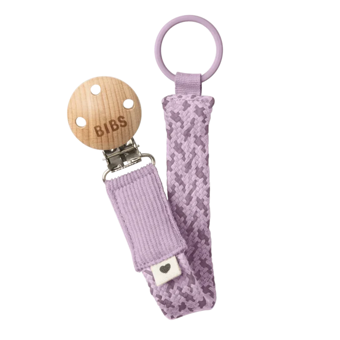 BIBS | Pacifier Clip, Violet Sky & Mauve
