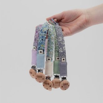 BIBS | Pacifier Liberty Clip, Capel & Fossil Grey