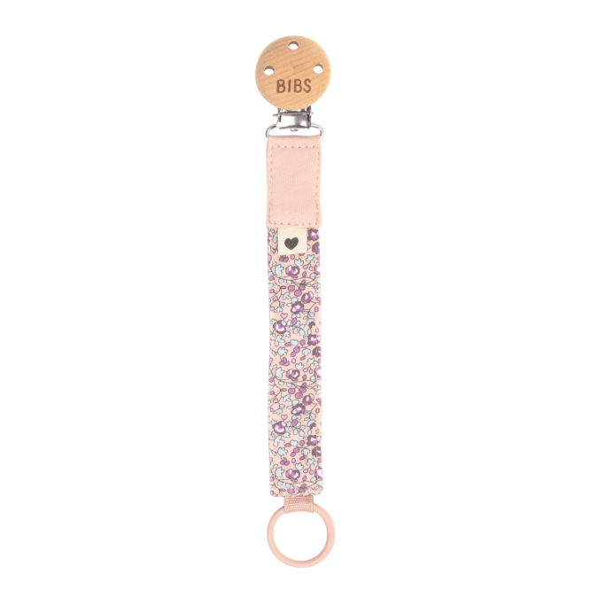 BIBS | Pacifier Liberty Clip, Eloise & Blush