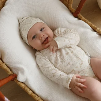 Aster & Oak | Long Sleeve Bodysuit, Woodland Ditsy