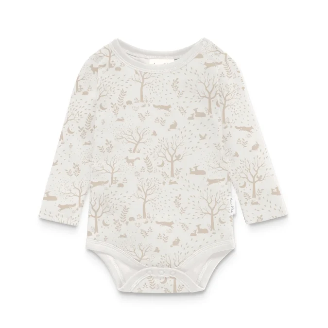 Aster & Oak | Long Sleeve Bodysuit, Woodland Ditsy