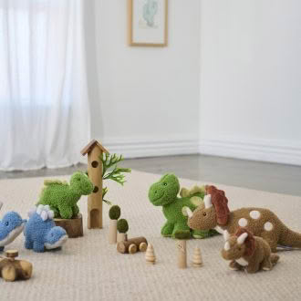 green dino soft toy nana duchy