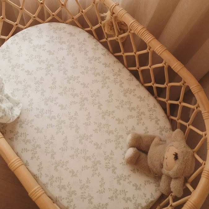 Fox & Fallow | Organic Bassinet Sheet, Cypress - Image 4