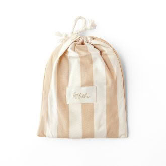 Fox & Fallow | Organic Bassinet Sheet, Coffee Stripe