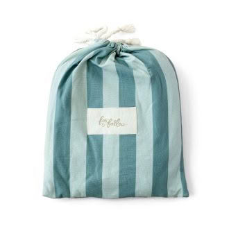 Fox & Fallow | Organic Cot Sheet, Sage Stripe