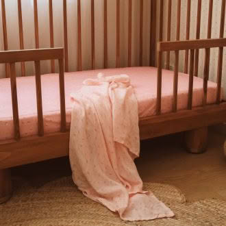 Fox & Fallow | Organic Cot Sheet, Dusty Roses