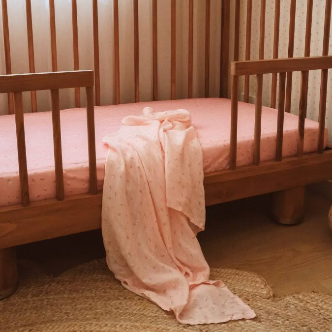 Fox & Fallow | Organic Cot Sheet, Dusty Roses - Image 2