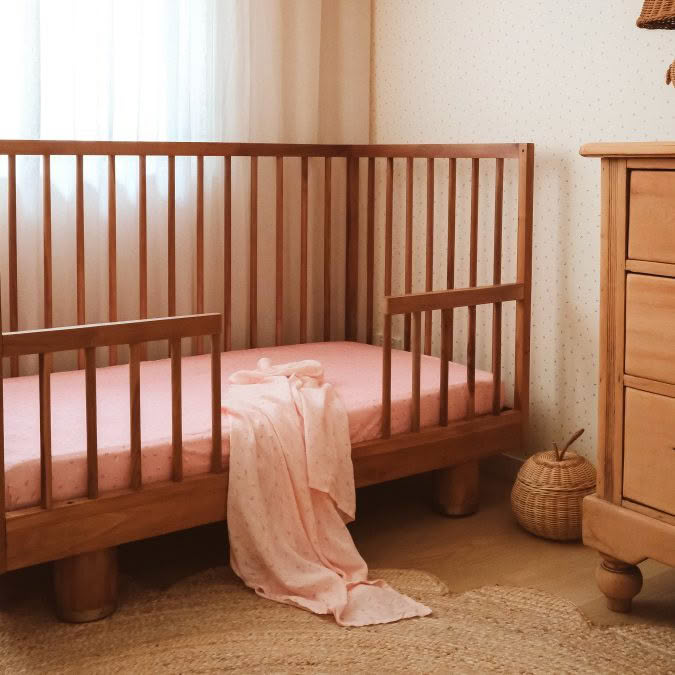 Fox & Fallow | Organic Cot Sheet, Dusty Roses - Image 5