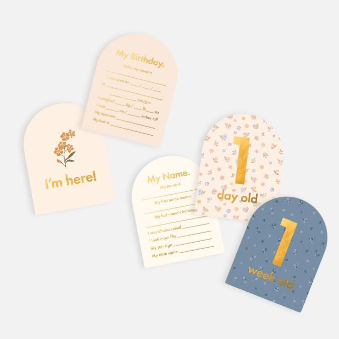 Fox & Fallow | Baby Milestone Cards, Broderie - Image 6