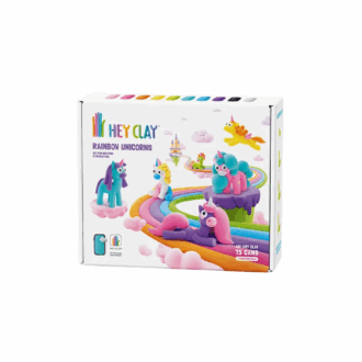 HEY CLAY | Rainbow Unicorns Set, 6 Characters
