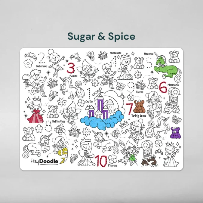 HeyDoodle | Reusable Colouring Mat, Sugar & Spice (Large) - Image 5
