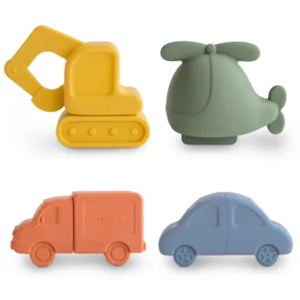 Mushie | Bath Play Set, Vehicles