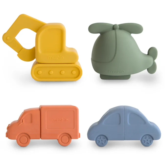 Mushie | Bath Play Set, Vehicles
