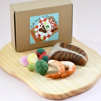 Tara Treasures | Felt Play Food, Surf N Turf Stack
