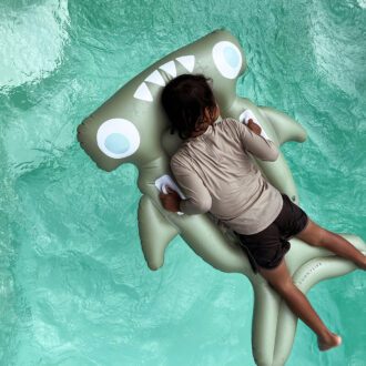 SUNNYLiFE | Kids Lie-On Float, Salty the Shark Khaki