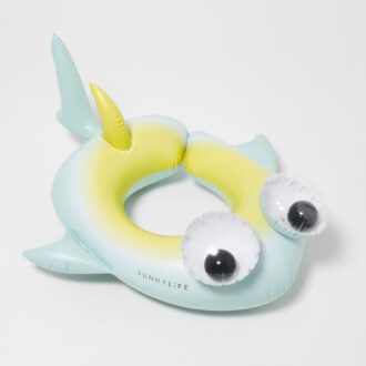 SUNNYLiFE | Kids Tube Pool Ring, Salty the Shark