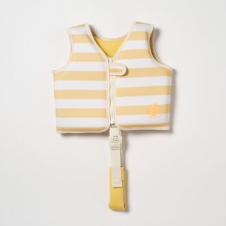 SUNNYLiFE | Kids Swim Vest, Sammy the Seagull Mustard Stripe
